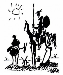 Sancho Pança e Dom Quixote segundo Picasso